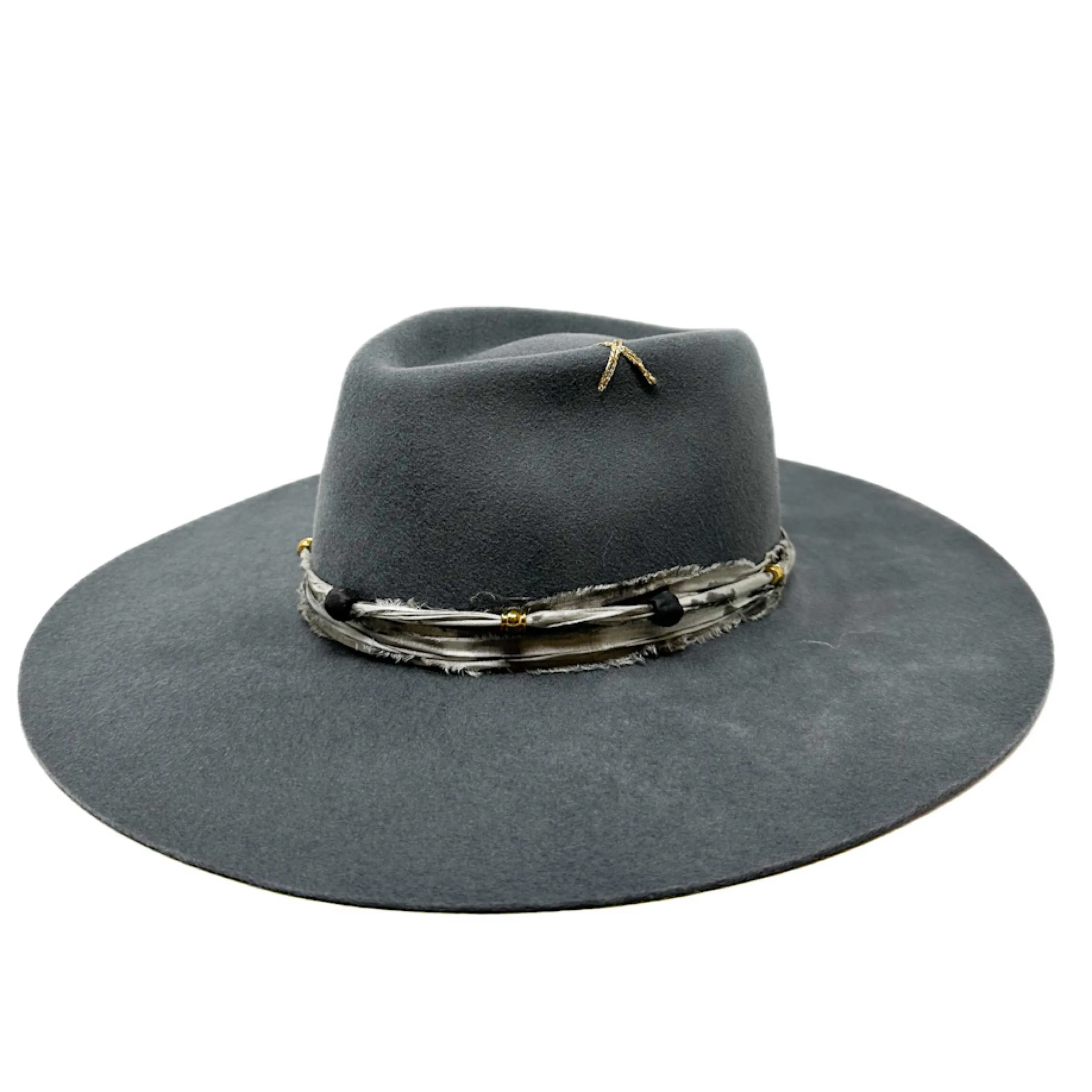 Motana fedora color ash blue with painted snake