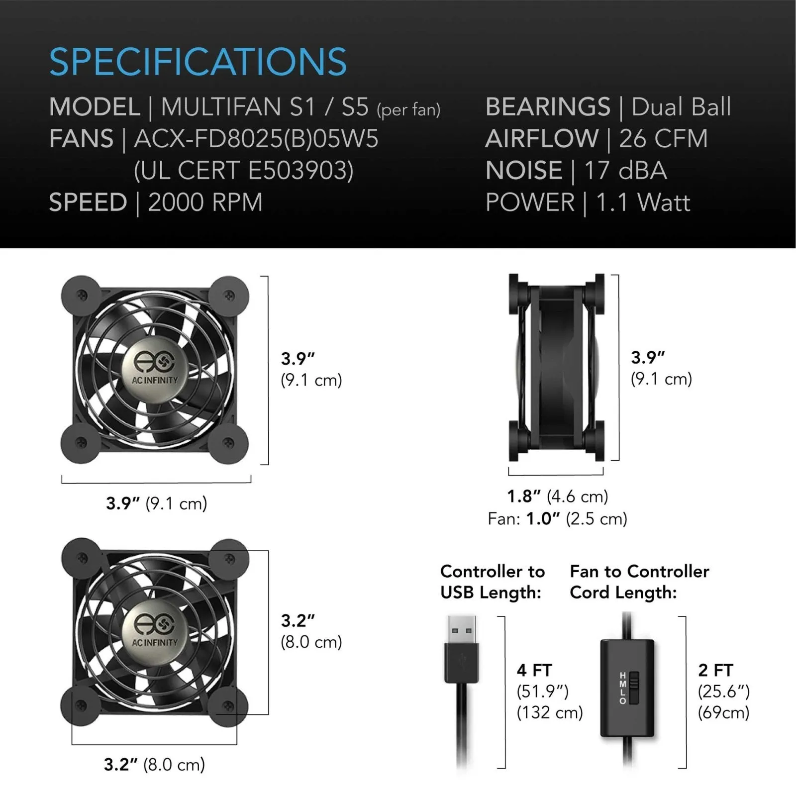 Multifan S1 Quiet USB Single Fan 80mm