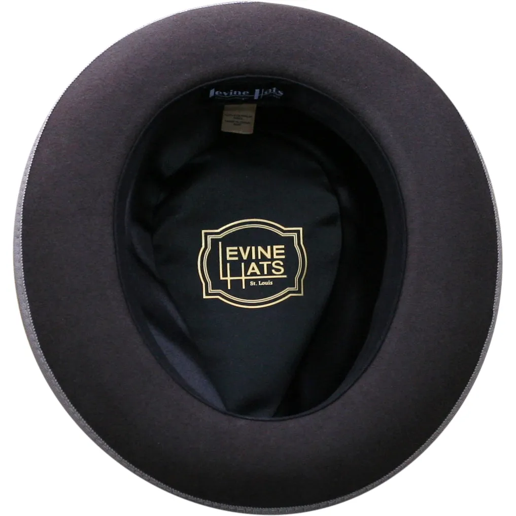 Naples Teardrop Classic Brim Wool Fedora by Levine Hat Co.