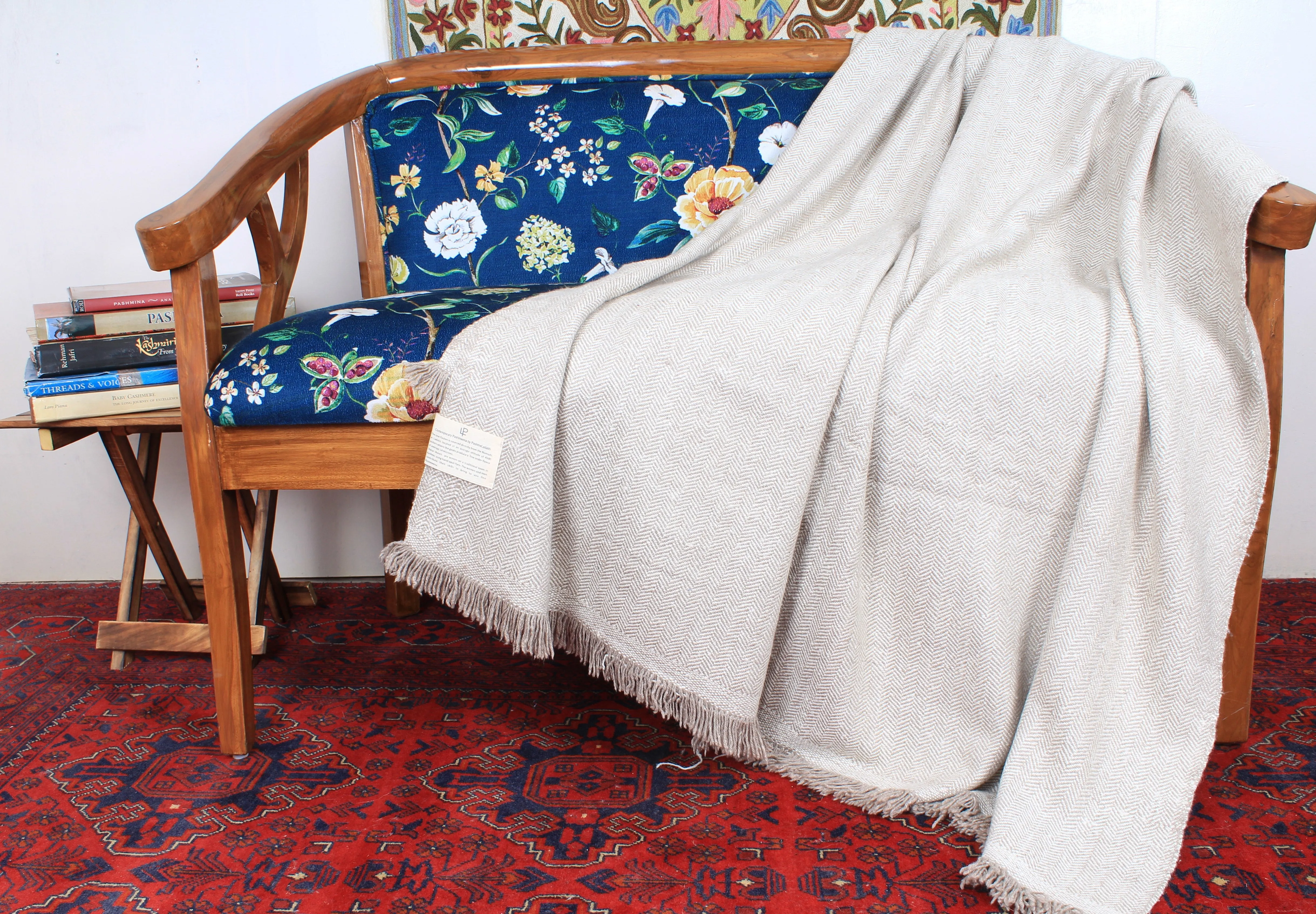 Nargis Ivory Double Weave Blanket