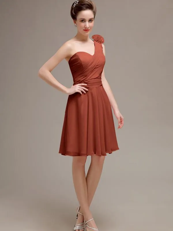 One Shoulder Short A-Line Bridesmaid Dresses