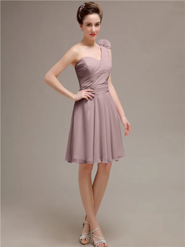 One Shoulder Short A-Line Bridesmaid Dresses