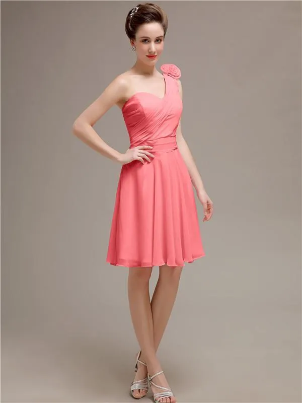 One Shoulder Short A-Line Bridesmaid Dresses