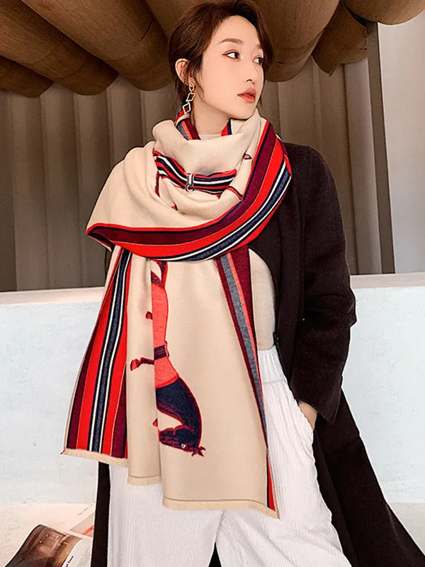 Original Warm Cartoon Print Shawl&Scarf