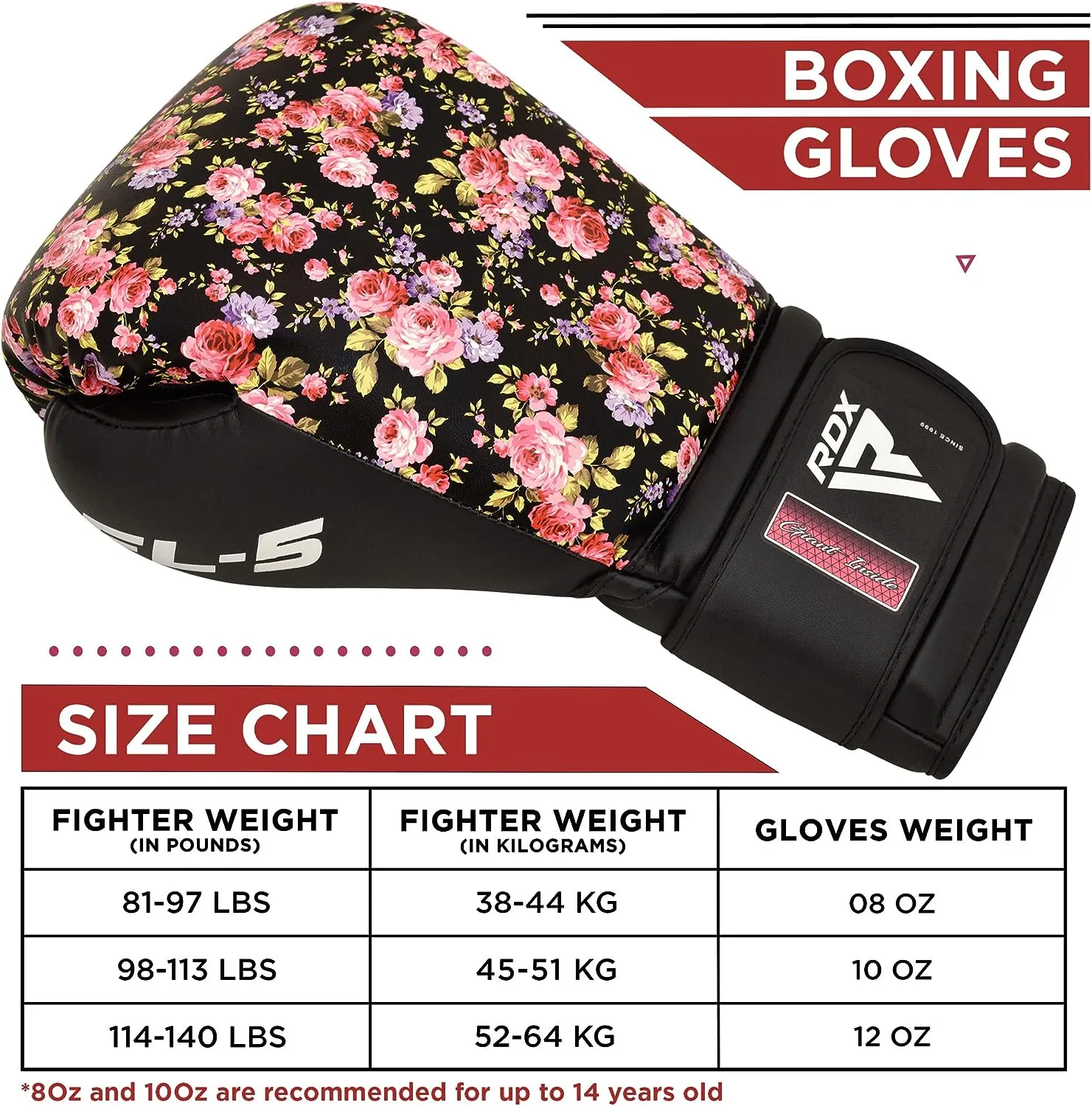 RDX FL5 Women Floral Boxing Gloves