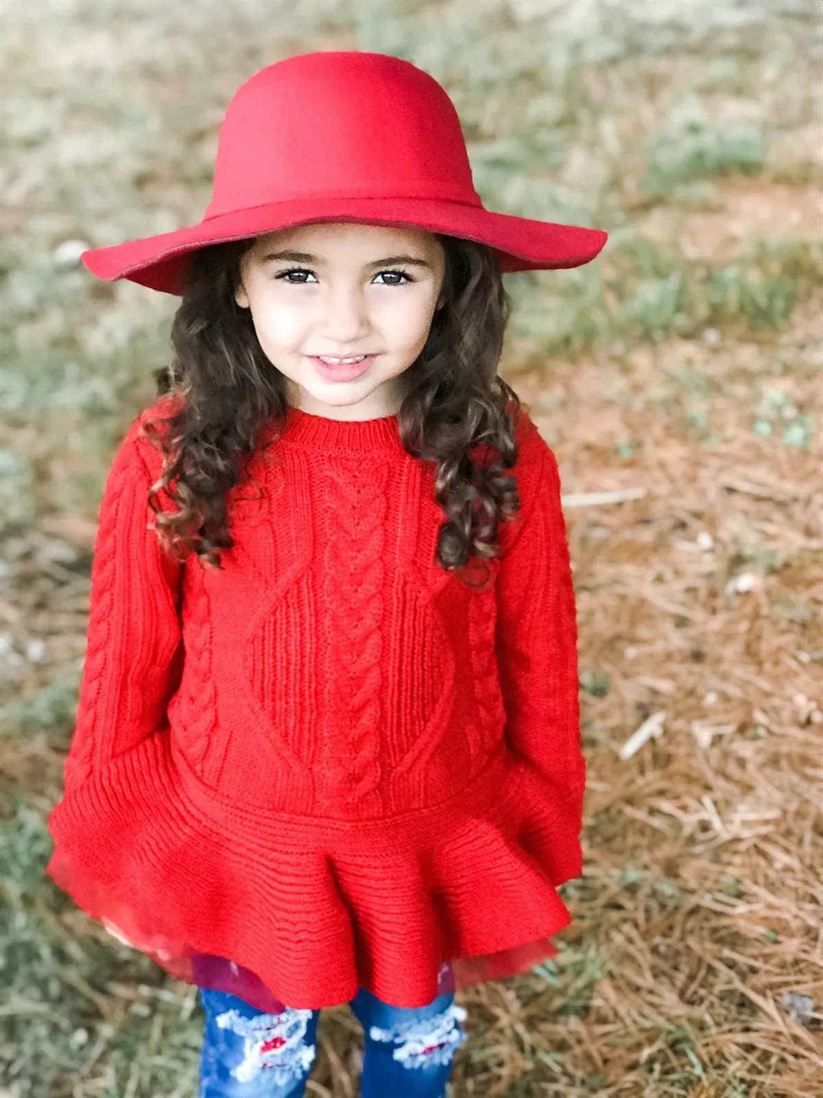 RED FLOPPY HAT