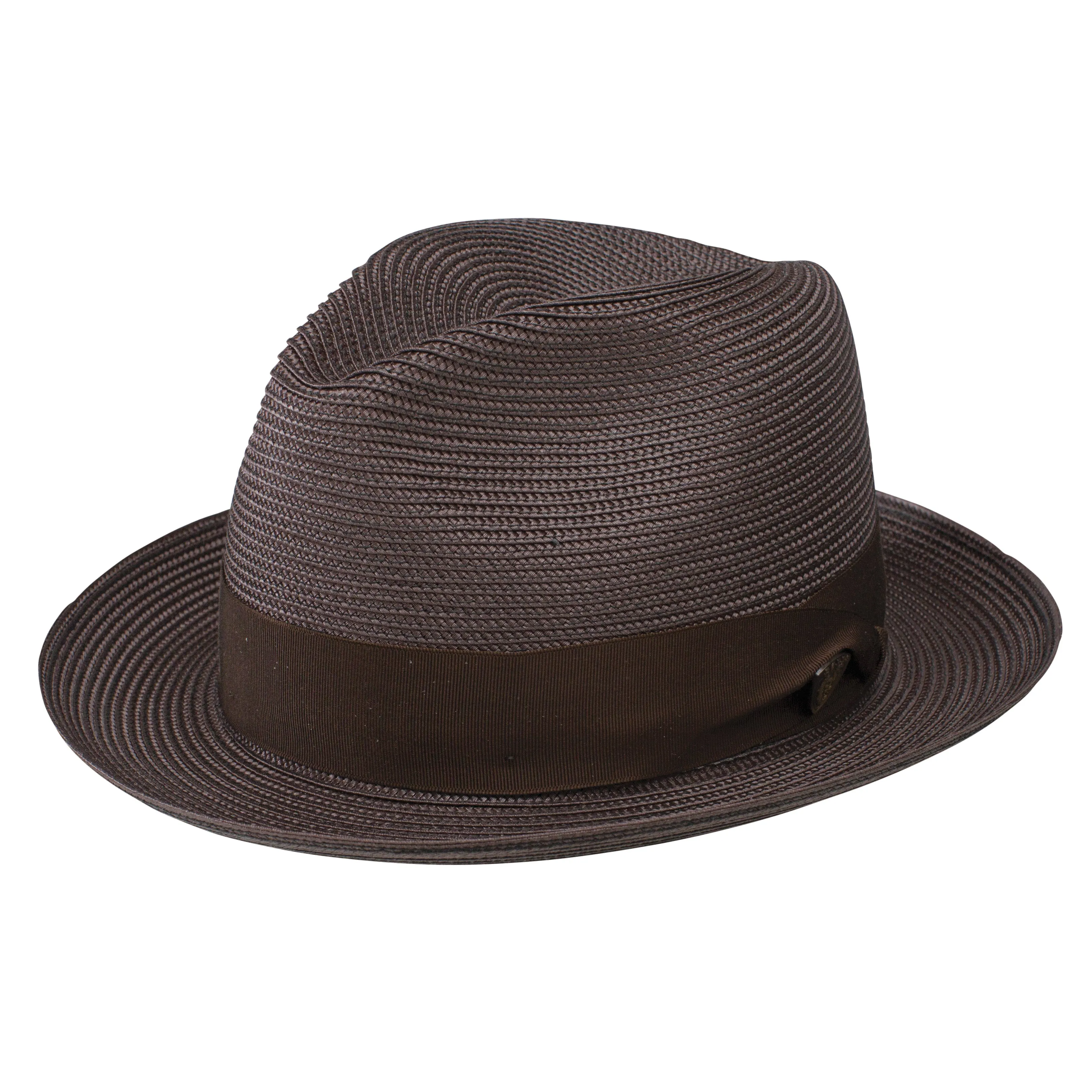 Rosebud Milan Straw Classic Brim Fedora by Dobbs