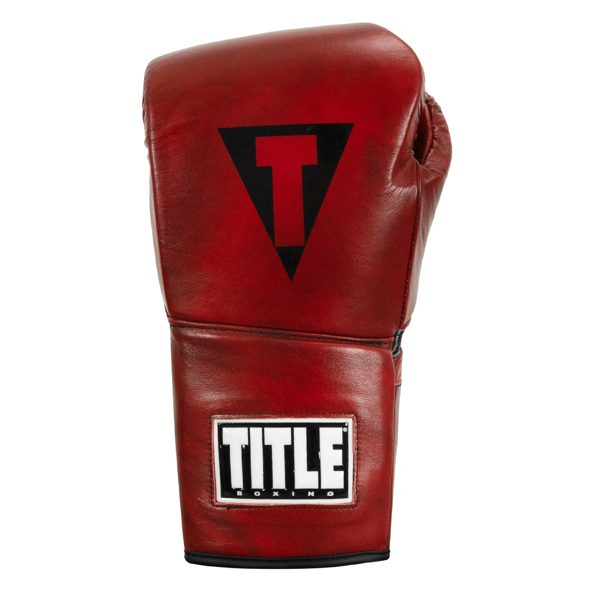 TITLE Boxing Blood Red Leather Sparring Gloves