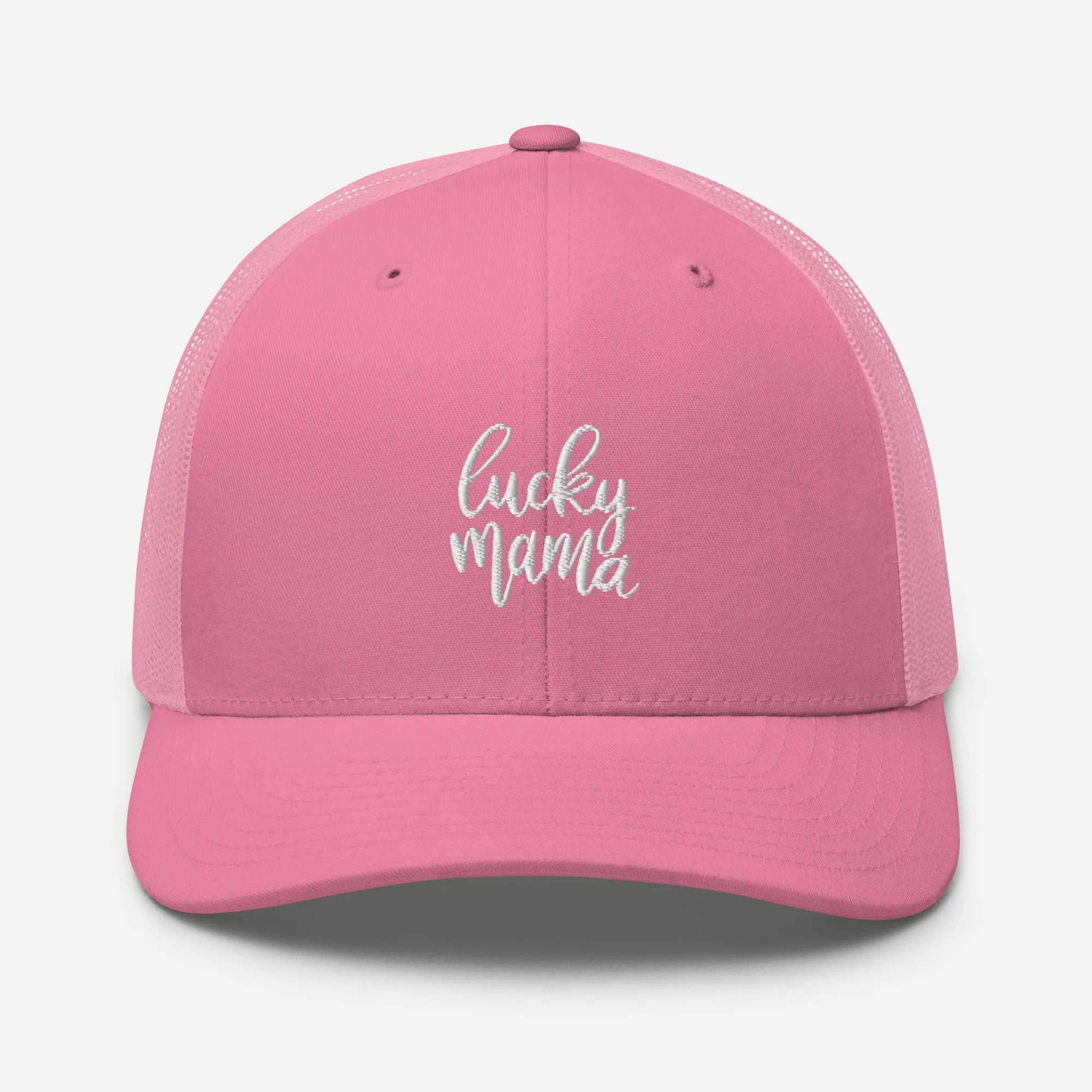 Trucker Cap, Embroidered Lucky Momma, lioness-love