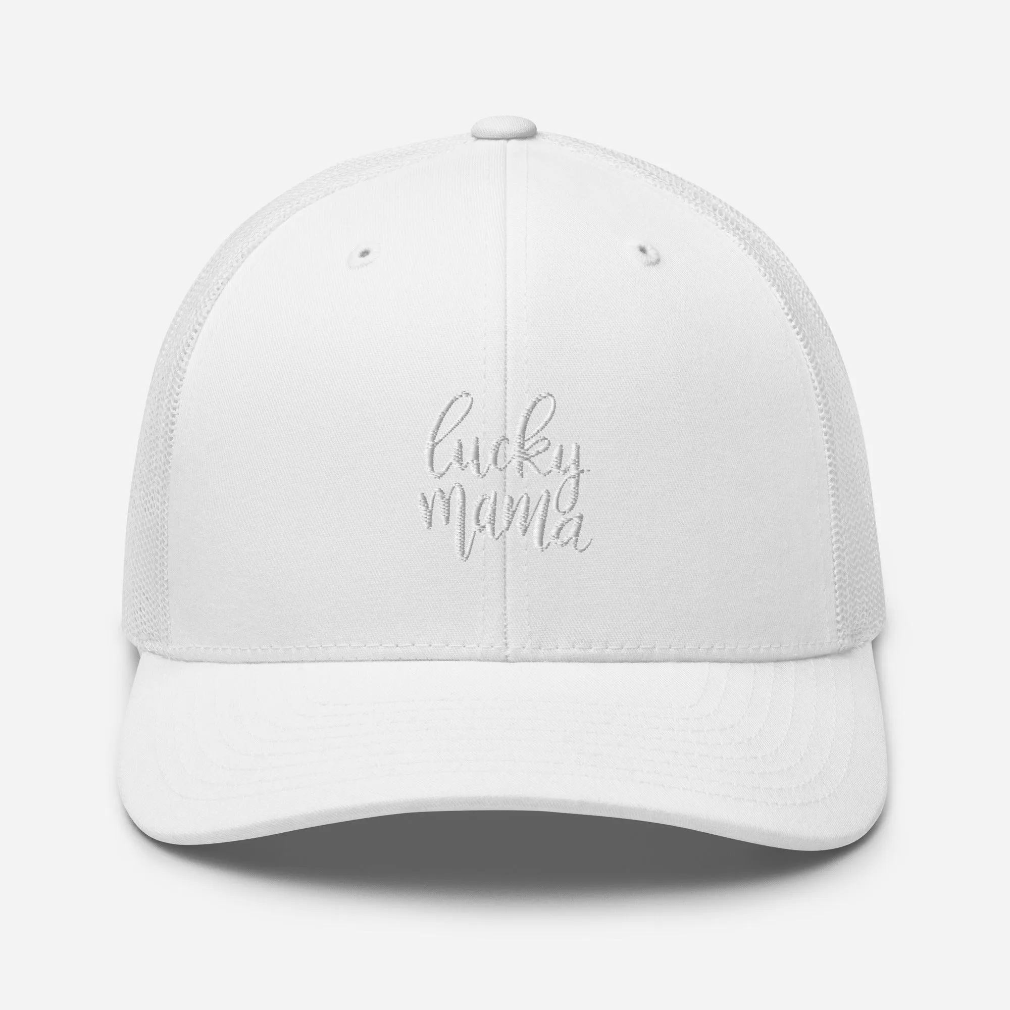 Trucker Cap, Embroidered Lucky Momma, lioness-love