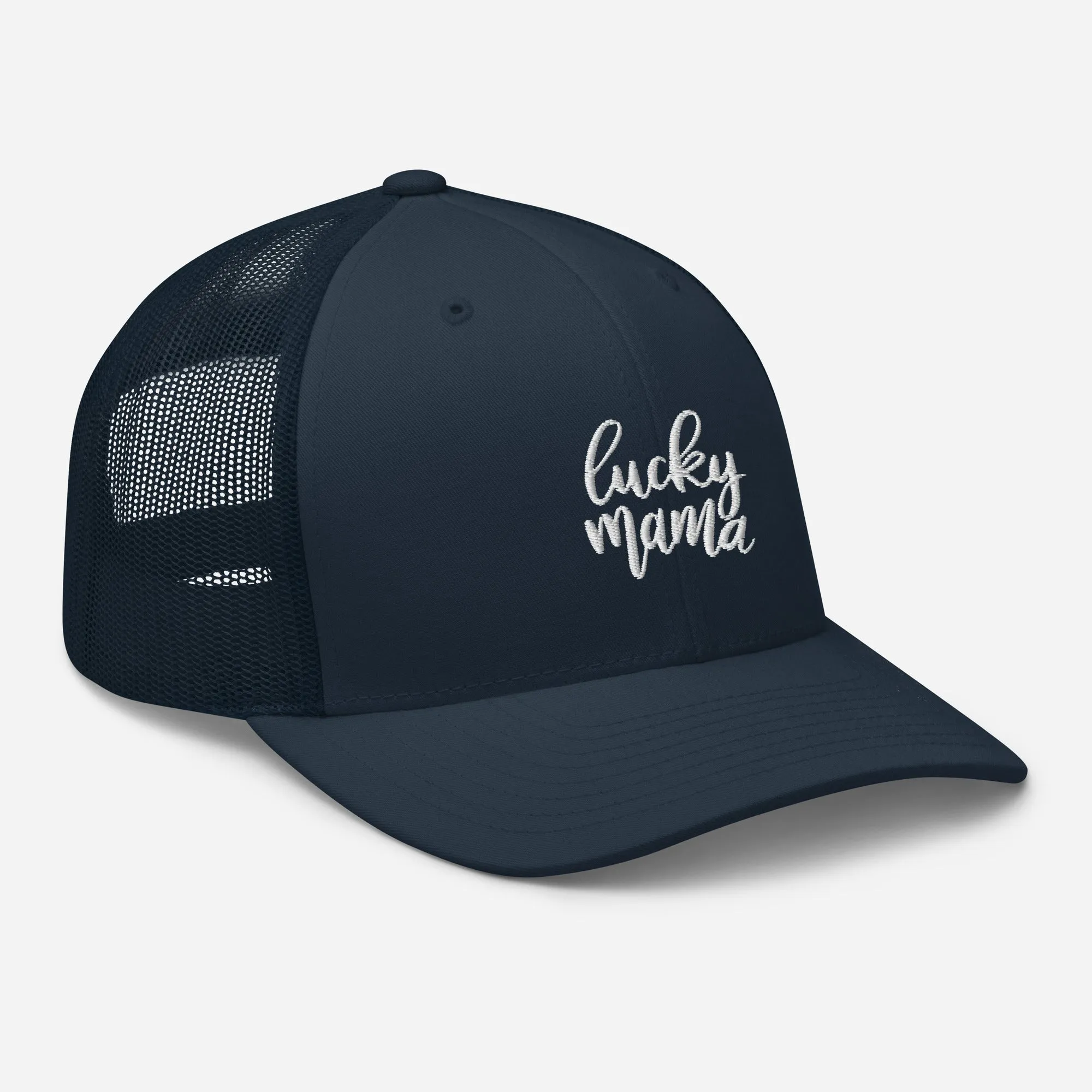 Trucker Cap, Embroidered Lucky Momma, lioness-love