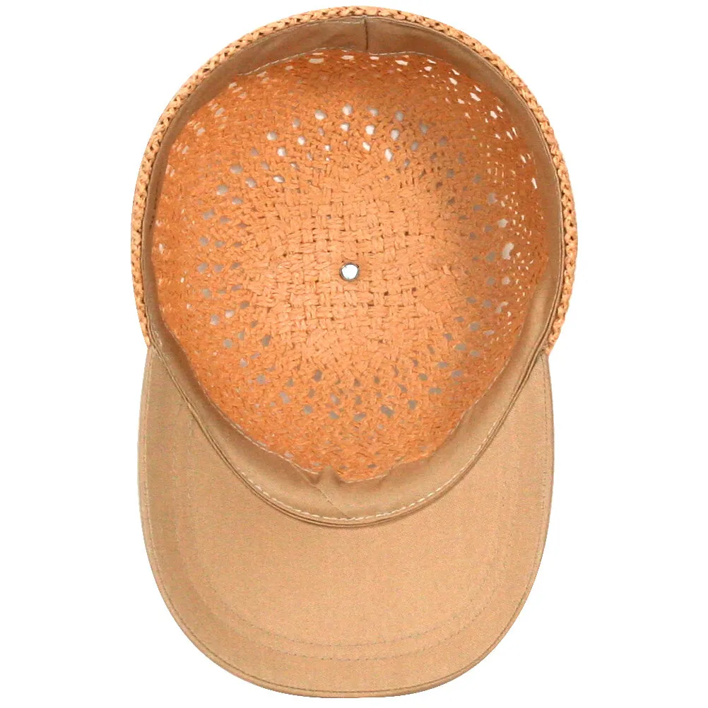 Vented Straw Baseball Cap by Capas