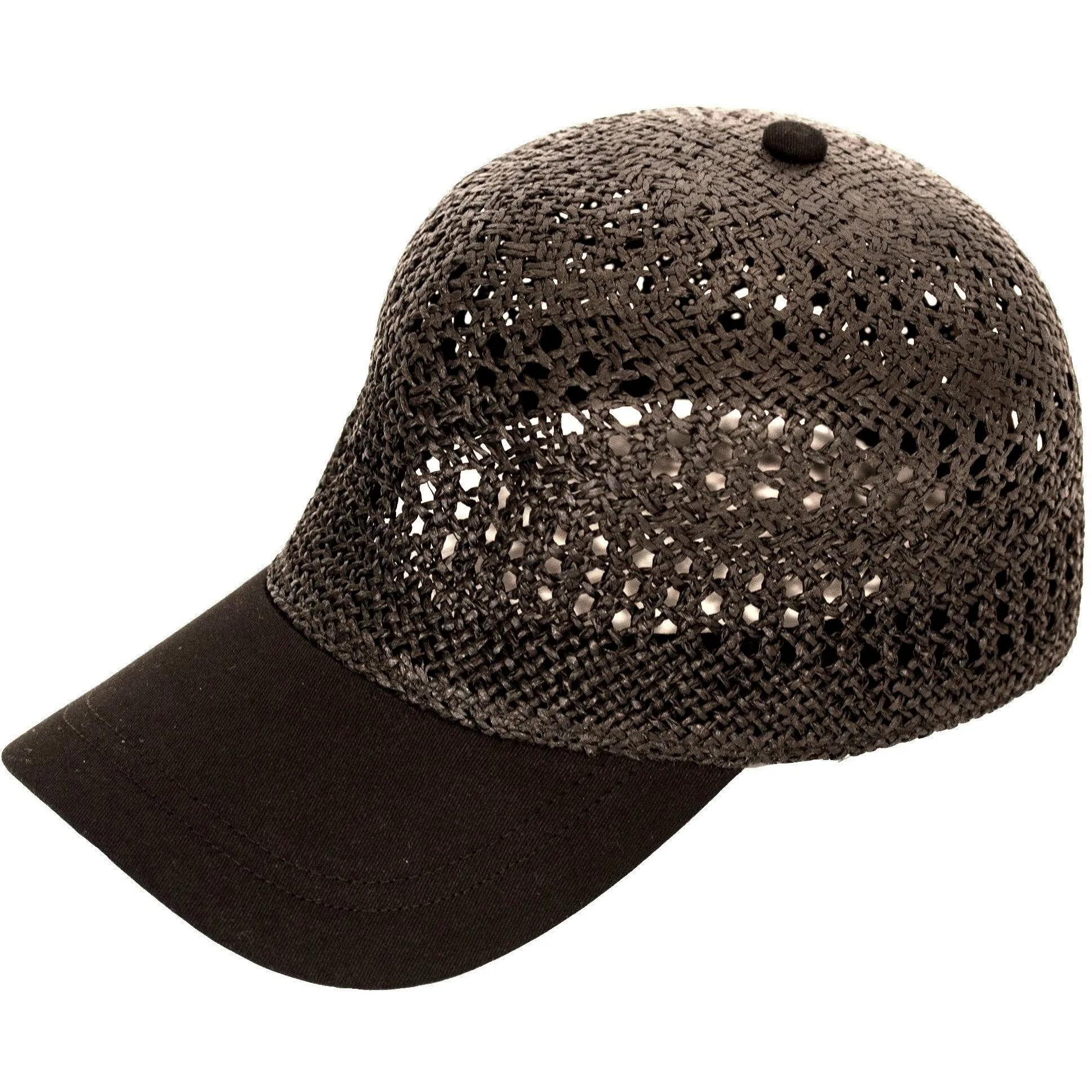 Vented Straw Baseball Cap by Capas