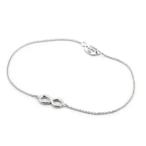 WHITE GOLD INFINITY BRACELET