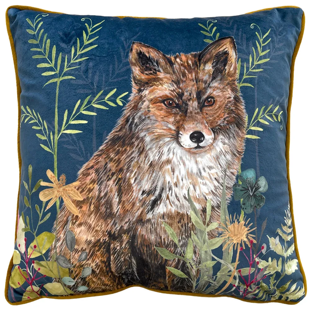 Willow Fox Cushion Midnight