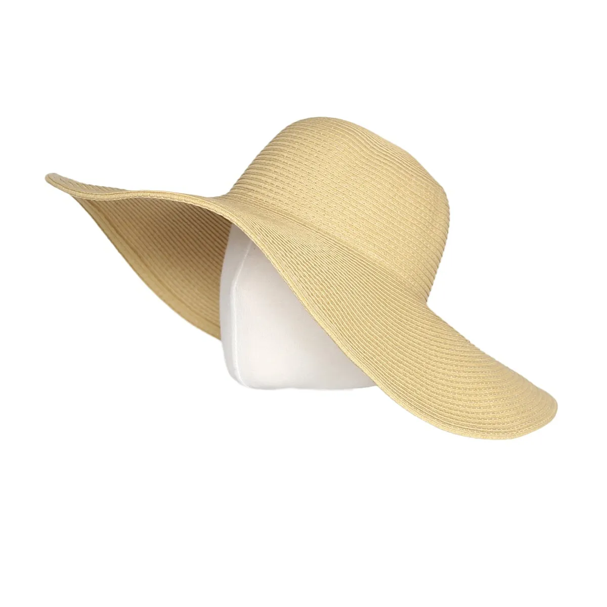 Women Straw Sun Hat Wide Brim Floppy Beach Cap UPF 50  SZ90045