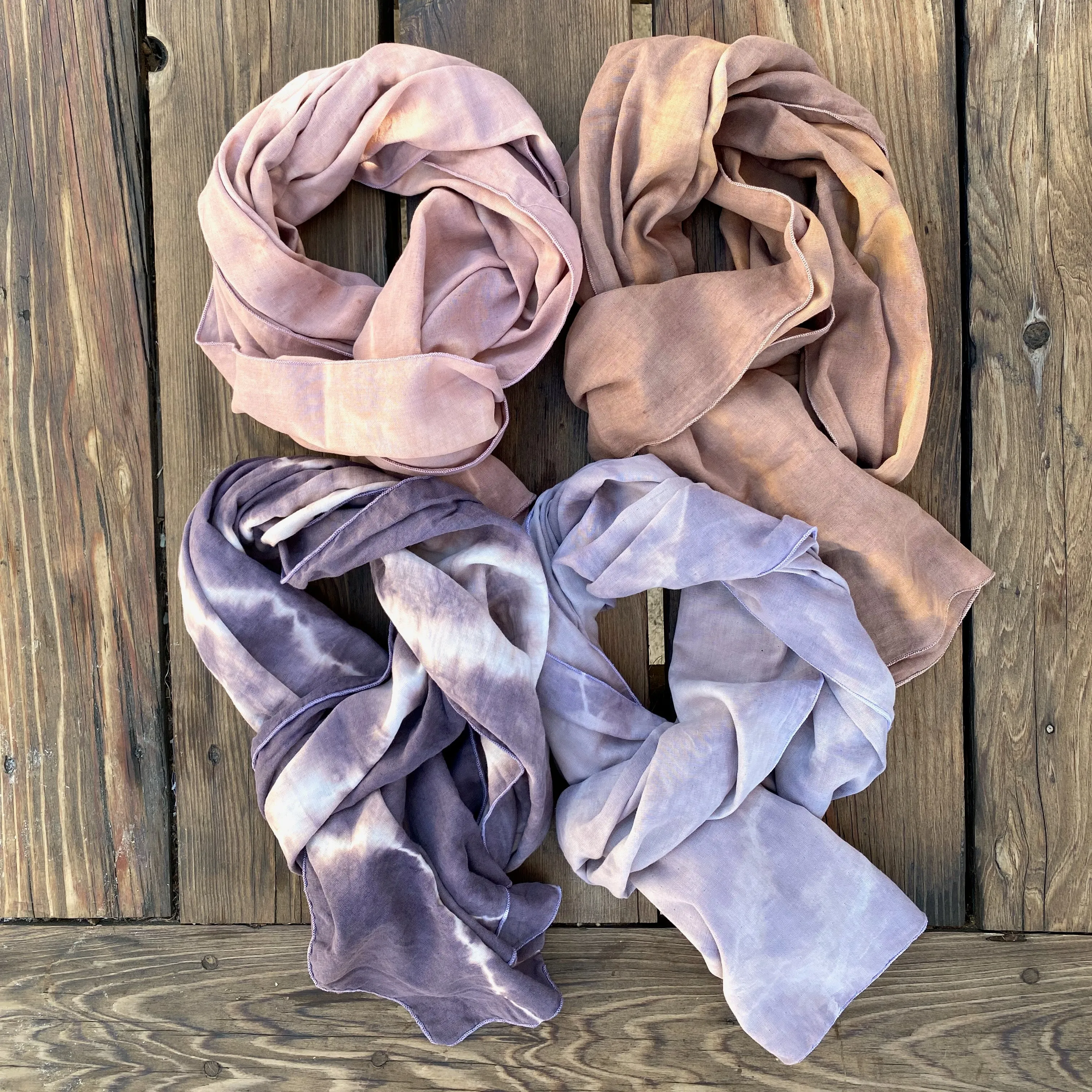 Zero Waste Organic Cotton Double Gauze Scarf in Rose Flora